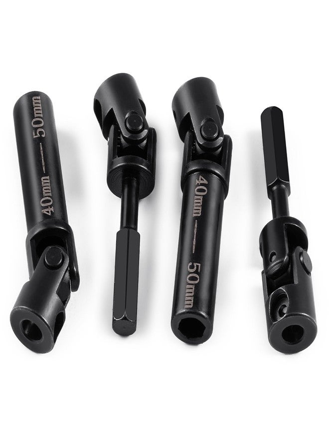 RCHUBAM 1/24 Center Drive Shaft 40-50mm FMS 2PCS Steel RC Drive Shaft D-Shaped Hole Compatible with 1/24 Scale FMS FCX24 1/24 RC Crawler Upgrade Parts - Image 3